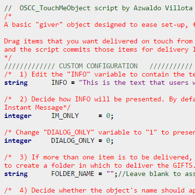 image showing text that is a sample of code described here